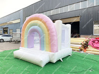 Mini château gonflable 10x10 pieds pour mariage, fête, trampoline, arc-en-ciel, pour tout-petits, moonwalk