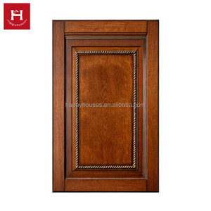 Happy Houses <strong>Dark</strong> Walnut Step Raised Panel Solid Wood Kitchen Cabinet Door Traditional American Custom Door for Luxury Project - Product Image 4