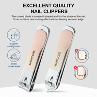 Ensemble de pédicure et de manucure 6 en 1 en acier inoxydable personnalisable Kit de coupe-ongles pour hommes et femmes pour soins de beauté de voyage