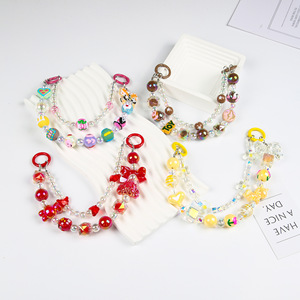 Porte-clés élégant perlé fait à la main <span class=keywords><strong>pendentif</strong></span> téléphone portable chaîne sangle mode téléphone portable corde femmes téléphone lanière bijoux - Product Image 5