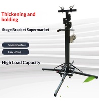 Soporte de Iluminación Telescópico de Servicio Pesado de 6 m, Torre de Elevación de Escenario Plegable de 7 Secciones, Carga de 250 kg, para DJ, Eventos, Espectáculos, Conciertos
