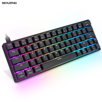 Clavier skyloong 60% gateron à faible latence, interrupteurs optiques, capuchons de touches PBT, rvb, mini clavier de jeu pour le fabricant d'origine