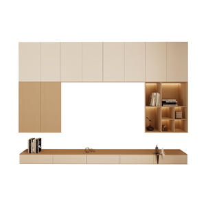 Meuble TV en bois massif, armoire de rangement modulaire pour salon avec intégration murale, mobilier pour toute la maison - Product Image 5