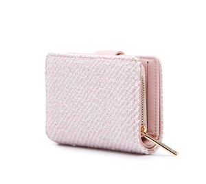 Portefeuille pour femme en cuir PU et toile, design mignon, rose, sac à main pour fille, portefeuille fin pour femme, porte-cartes de crédit - Product Image 5