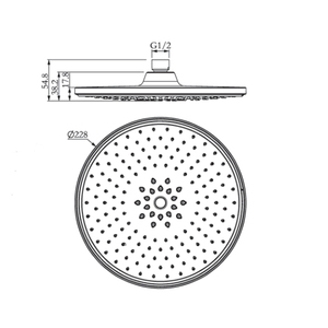 Chrome blanc ABS forme ronde ensemble de douche haut pommeau de douche accessoires de salle de bain SH-20031 - Product Image 5