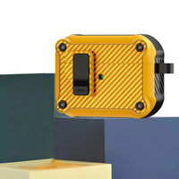 Coque en carbone pour Airpods 4, étui de protection en TPU PC, valise de luxe, étui de protection de designer pour Apple Airpods 4