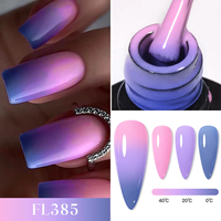 Vernis à ongles gel thermique caméléon UV longue tenue, changeant de couleur selon la température, qualité supérieure, à retirer par trempage