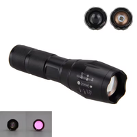 Vente flash A100 XML T6 Fonction zoom Lampes de poche rechargeables Power Bank 1000lm Charge USB Lampes de poche puissantes Camping en plein air
