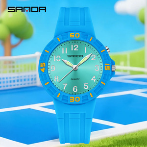 SANDA 6388 นาฬิกาควอทซ์กันน้ำ 50M แบบเรืองแสงที่ไม่เหมือนใคร นาฬิกาสำหรับสอบแบบเงียบสำหรับนักเรียนมัธยมต้นและมัธยมปลาย - Product Image 3
