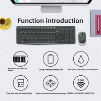 Clavier Logitech Mk235 d'origine, souris multimédia sans fil, 2,4 GHz, conception étanche, récepteur micro USB 1000 dpi, bureau