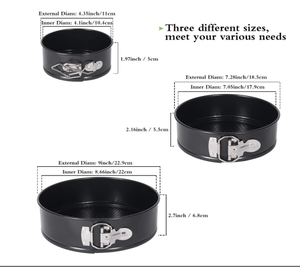 Sartén antiadherente de aluminio para hornear pasteles, utensilio redondo negro de 8 pulgadas y 15 pulgadas para hornear pasteles y Pizza - Product Image 3