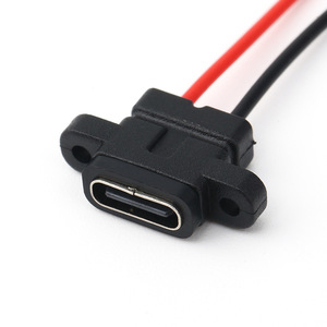 Câble de soudage femelle étanche de type C à <span class=keywords><strong>2</strong></span> broches avec trou de vis pour applications électroniques - Product Image 2