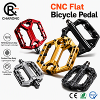 Pédales de VTT CNC en alliage d'aluminium 7075, pédales plates de VTT à roulements étanches, antidérapantes, pédales de vélo 9/16, OEM personnalisées