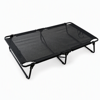 Lit surélevé pour animaux de compagnie avec maille respirante et cadre en acier durable - Lit pliable portable pour chien pour l'intérieur, l'extérieur et les voyages