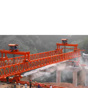 Grúa de lanzamiento de puente de máquina de erección, equipo de construcción, diseño profesional, 160 toneladas, 55m