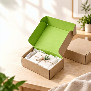 Caja de Cartón Corrugado Ecológica Rectangular con Impresión a Cuatro Colores y Recubrimiento UV de Lujo Moderno de Alta Calidad Personalizada FX para Ropa - Product Image 3