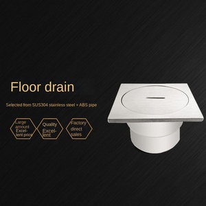 OEM 25 Check Cleaning Opening 20cm Square Floor Drain 304 Stainless Steel Odor-Proof Plug Outdoor DN75/110/160 Pipe Light - Product Image 4