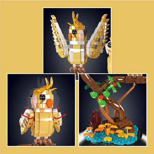 Hot Selling Black-Capped Lory Creatief Speelgoed Bouwstenen Moc Puzzel Klein Deeltjesblok Speelgoed Voor Kind Kerstcadeau - Product Image 5