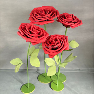 Fleur géante en papier de luxe en gros, rose artificielle faite à la main, grande pour mariage, Saint-Valentin, toile de fond, événement, scène, photo - Product Image 6