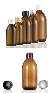 Vente en gros bouteille Sirop en verre transparent bouteille d'eau saline en verre ambré avec bouchons inviolables personnalisés - Product Image 2