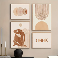 Impressions HD abstrait soleil Art toile peinture Boho affiche et impression Beige mur Art impression photo pour salon décoration de la maison