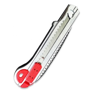 Couteau utilitaire multifonction de haute qualité avec lame en acier et poignée en caoutchouc, changement de lame par bouton-poussoir, personnalisable OEM - Product Image 5