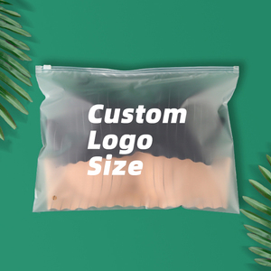 Оптовая продажа, матовый пакет на молнии с логотипом на заказ, пластиковый почтовый пакет для упаковки одежды - Product Image 3