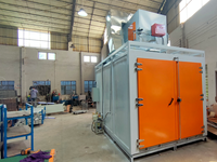 Petite ligne de production de revêtement industriel électrique, four de cuisson, séchage de peinture en poudre métallique, cuisson de substrat en acier, moteur