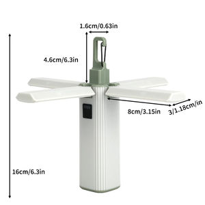 Lámpara portátil recargable para tienda de campaña, linterna multifunción de larga duración, lámpara de mano plegable - Product Image 6