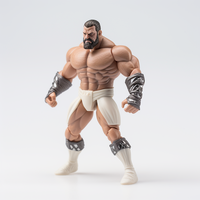 Usine OEM Jouets en plastique Figurine d'action homme musclé noir Poupée sportive amusante Collection de figurines de lutteurs Figurines d'action