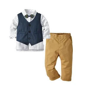 BSL63 New children's clothing t-shirt and pants 3 pieces Clothing Sets for Boys Cotton Boy's clothes Kids clothes
