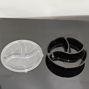 34 1000 עוז מ ל ללכת מכולות מזון 3 תא פלסטיק microavable לקחת מיכל הכנה חד פעמי מיכל הכנה חד פעמי עם מכסה - Product Image 4