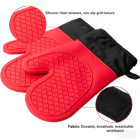 Meilleur prix, marque MJ, maniques de cuisine en silicone et coton personnalisées, résistantes à la chaleur, jetables, pour la cuisson, le grillage, lavables au lave-vaisselle