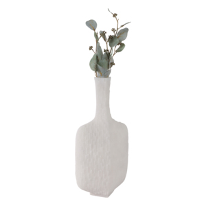 Vaso Decorativo in Poliresina Testurizzata per Erba della Pampa, Steli Artificiali e Fiori Freschi, Arredamento per Soggiorno - Product Image 2
