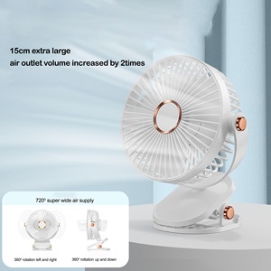 Ventilador Portátil USB Recargable con Clip, 5 Velocidades, 3 Modos, Luz LED, Ventilador Eléctrico Inalámbrico de Bajo Ruido para Camping y Escritorio - Product Image 2