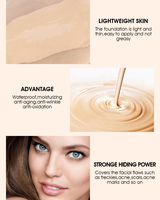 IMAGIC Correcteur Couvrant Imperméable Fond de Teint Liquide Maquillage Contrôle du Sébum Longue Tenue Fini Naturel Peau Crémeuse