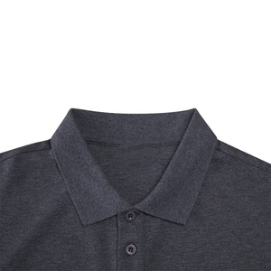 Fabriek Groothandel Melange Grijze Kleur Mannen Custom Poloshirt Halve Mouw Met Knoop Productie Bedrijven - Product Image 4