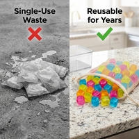 Cubes de glace réutilisables en plastique OME 2,5-4,5 cm, congélation rapide, réutilisables, qualité alimentaire, pour whisky et cocktails