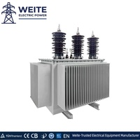 Transformador Sumergido en Aceite de 100 kVA, 11 kV, 480 V, 1250 kVA, 400 V, 415 V, 60 Hz, Trifásico, Refrigeración ONAN de Cobre, Subestación de Distribución para Exteriores