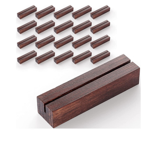 Porte-cartes de table en bois de noyer, porte-numéros de table modernes en bois massif, parfaits pour les boutiques, les cafés, la maison, les mariages, les dîners et les soirées. - Product Image 3