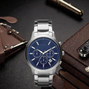 ساعة رجالية فاخرة من الفولاذ المقاوم للصدأ - تصميم عصري بطابع كلاسيكي مع قرص من كريستال الياقوت ومقاومة للماء حتى 5 بار - Product Image 4