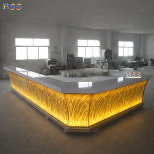 Barra de <span class=keywords><strong>Bar</strong></span> de Diseño para Restaurante, Moderna <span class=keywords><strong>y</strong></span> Contemporánea, en Forma de L, con Iluminación LED - Product Image 2