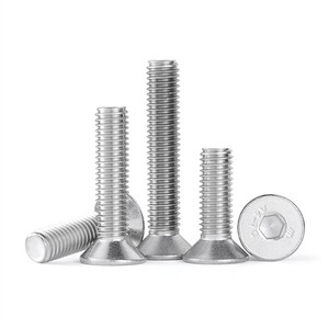 316 paslanmaz çelik Din7991 havşa altıgen altıgen soket düz kafa altıgen makine vidaları M2 M3 M4 <span class=keywords><strong>8mm</strong></span> küçük vida - Product Image 4