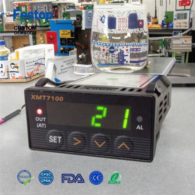 1/32 DIN Panel Intelligent PID Temperature Controller XMT 7100 Series Universal AC/DC 85-260V OEM Customizable