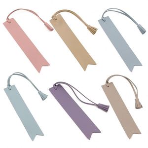 Segnalibri in PU Colorati con Ciondolo a Nappa, Etichette Scrivibili, Regali per Ufficio, Personalizzazione LOGO Aziendale, Vendita all'Ingrosso - Product Image 1