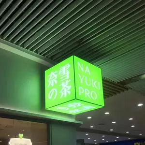 P2.5 Publicidad Pantalla LED Cubo de Rubik a todo color Pantalla LED Cubo cúbico de cinco lados Vídeo rodante 3D