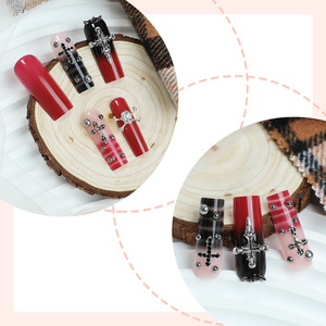 Artificial <b>Nails</b> Water Pipe a Manicure <b>Set</b> <b>Nail</b> Rhinestones <b>Nail</b> Stickers <b>Nail</b> Kit <b>Nail</b> Art Stickers Handmade False <b>Nails</b> <b>Nails</b> - Product Image 2