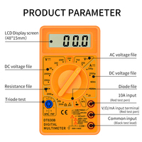 OEM Cheap Price Testing Tool Diode Repair Tester Digital Multimeter Multi Meter Voltmeter Ammeter Ohmmeter Testing Instrument
