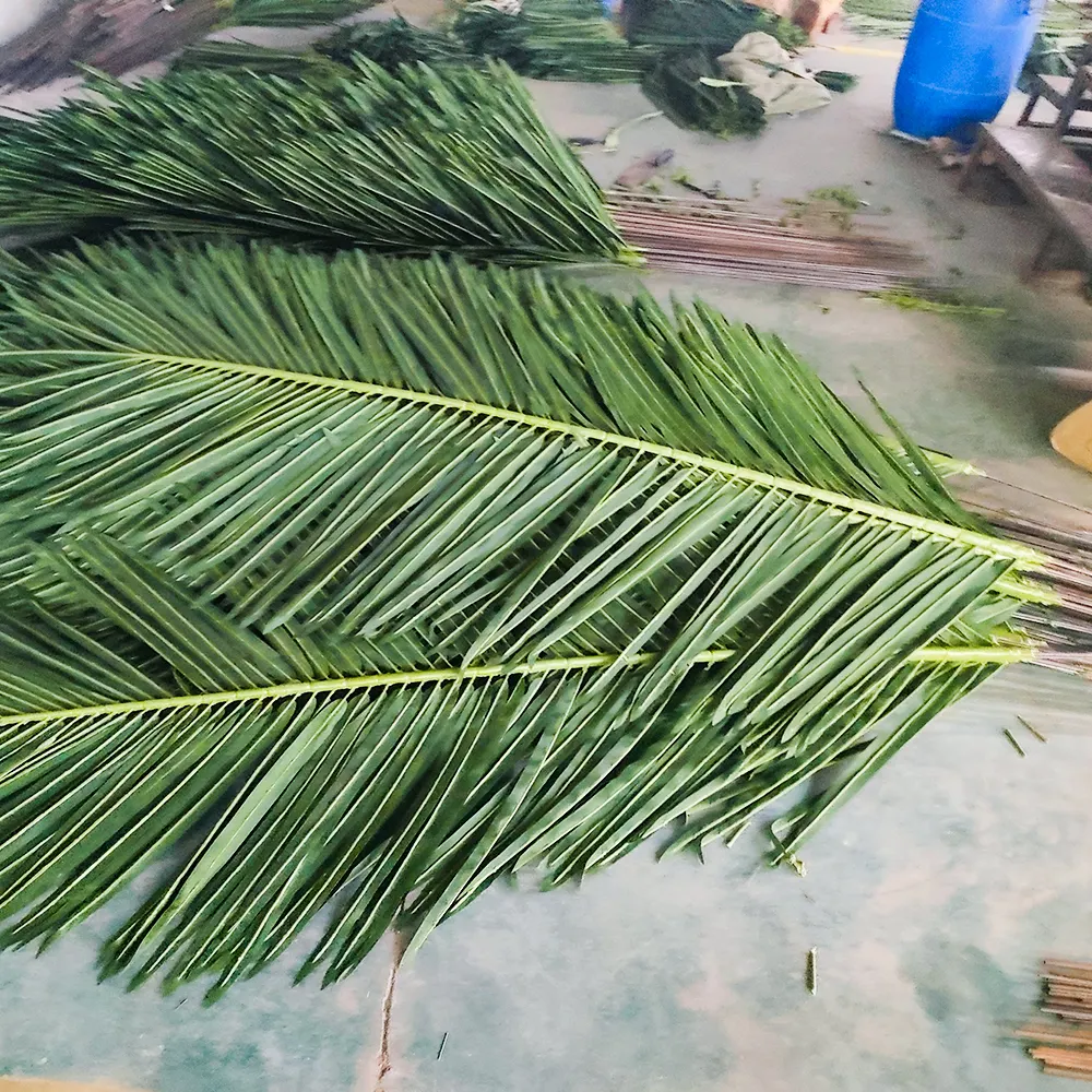 Palmier artificiel résistant aux UV feuille de cocotier phénix ou arbre rond feuillage artificiel feuilles de palmier