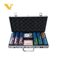 YH 300 pièces/ensemble 500 pièces/ensemble autocollant imprimé Casino dés jetons de Poker Texas Hold'em ensemble de Poker